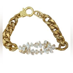 BRASS LINK Quartz Crystal BRACELET